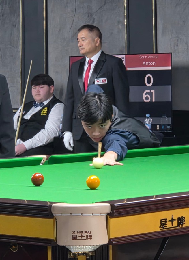 S.2 Student Kung Ching Ho Eton Wins Championship in Pre-Asian Championships Junior Snooker Training Competition